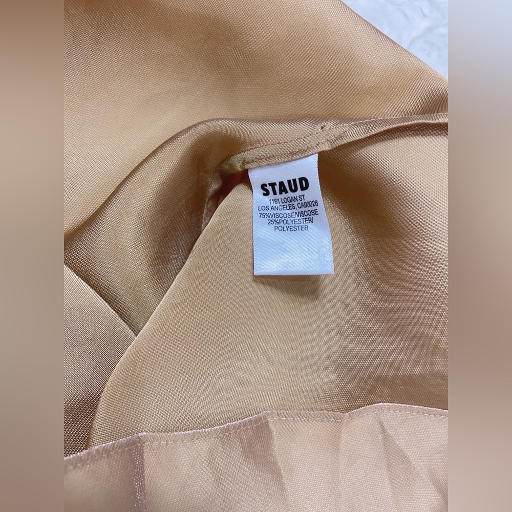 NWT $595 Staud Delfina Dress Rose Gold - Picture 9 of 9